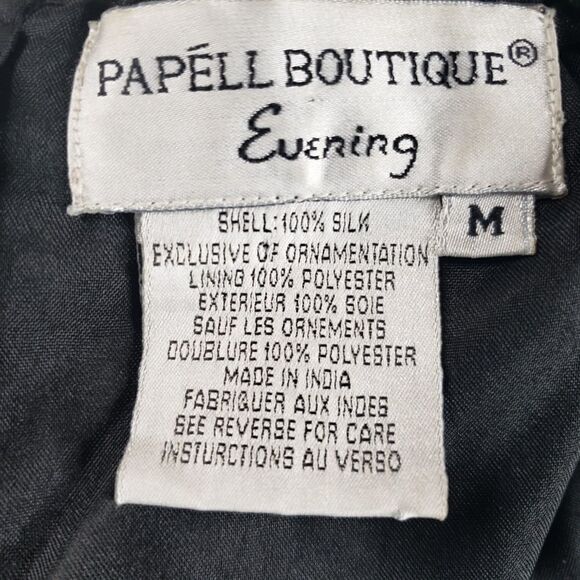 Vintage Papell Boutique Black Evening Top, Medium - Picture 6 of 6